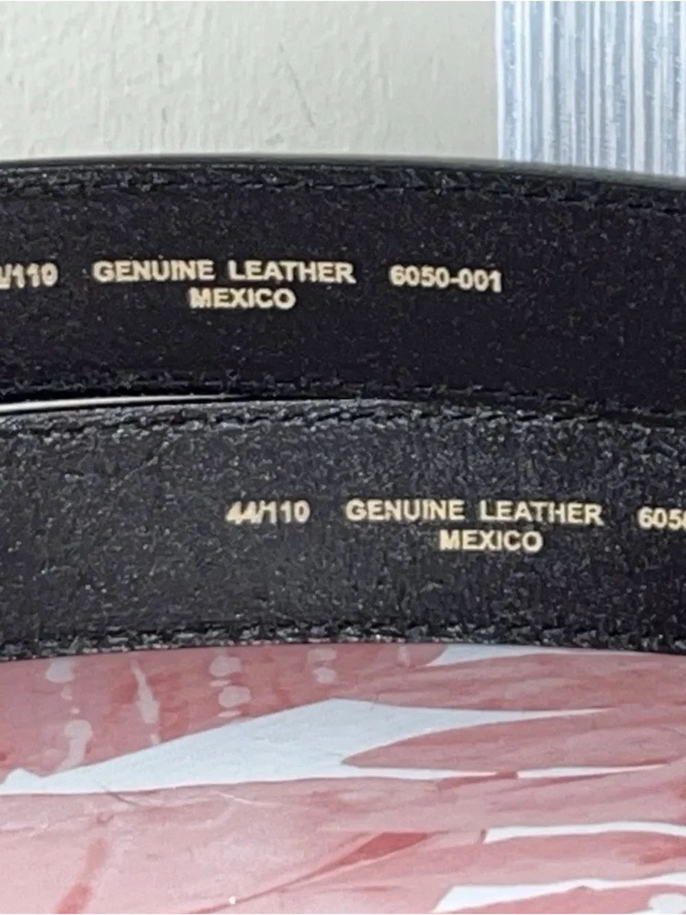 2-CE Schmidt Workwear Black Men’s Leather Belt Size 44 NEW